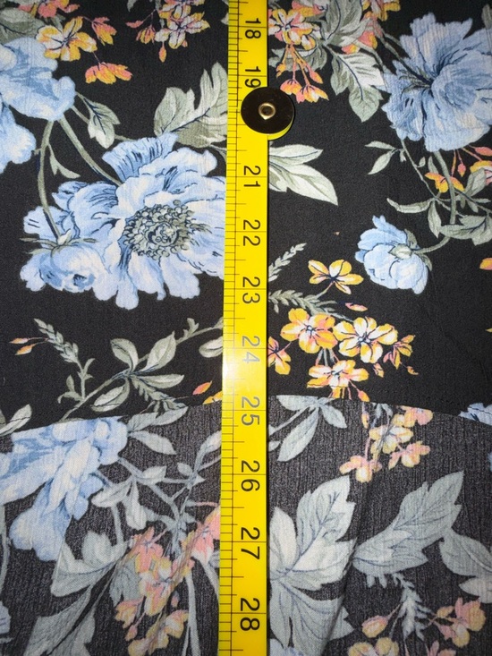 American Eagle Outfitters Black Maxi Dress with Blue and Yellow Floral Print - Picture 7 of 12